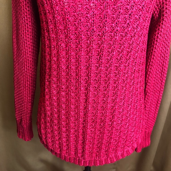 Calvin Klein Red long Sleeve Cable Knit Sweater - Picture 2 of 15